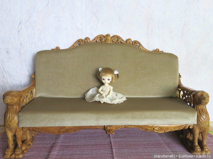 Диван для охотничьего домика для бжд кукол (фото 2)