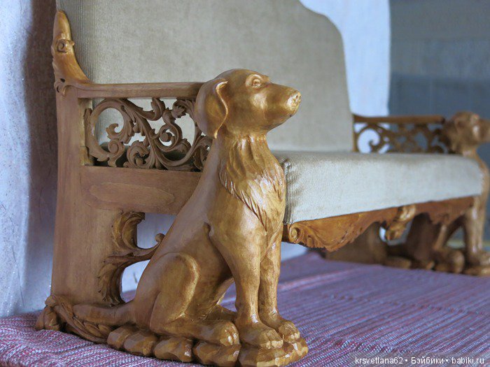 Диван для охотничьего домика для бжд кукол (фото 8)