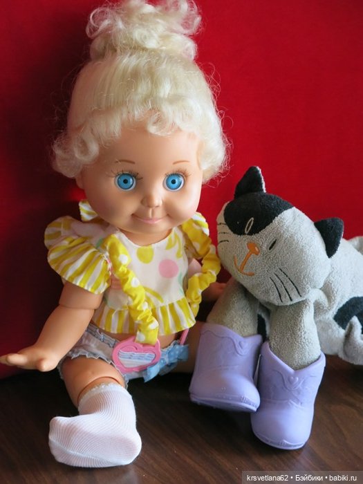 Я умею обуваться — Куклы Galoob Baby Face (Фейсинки): винтаж 90 (фото 2)