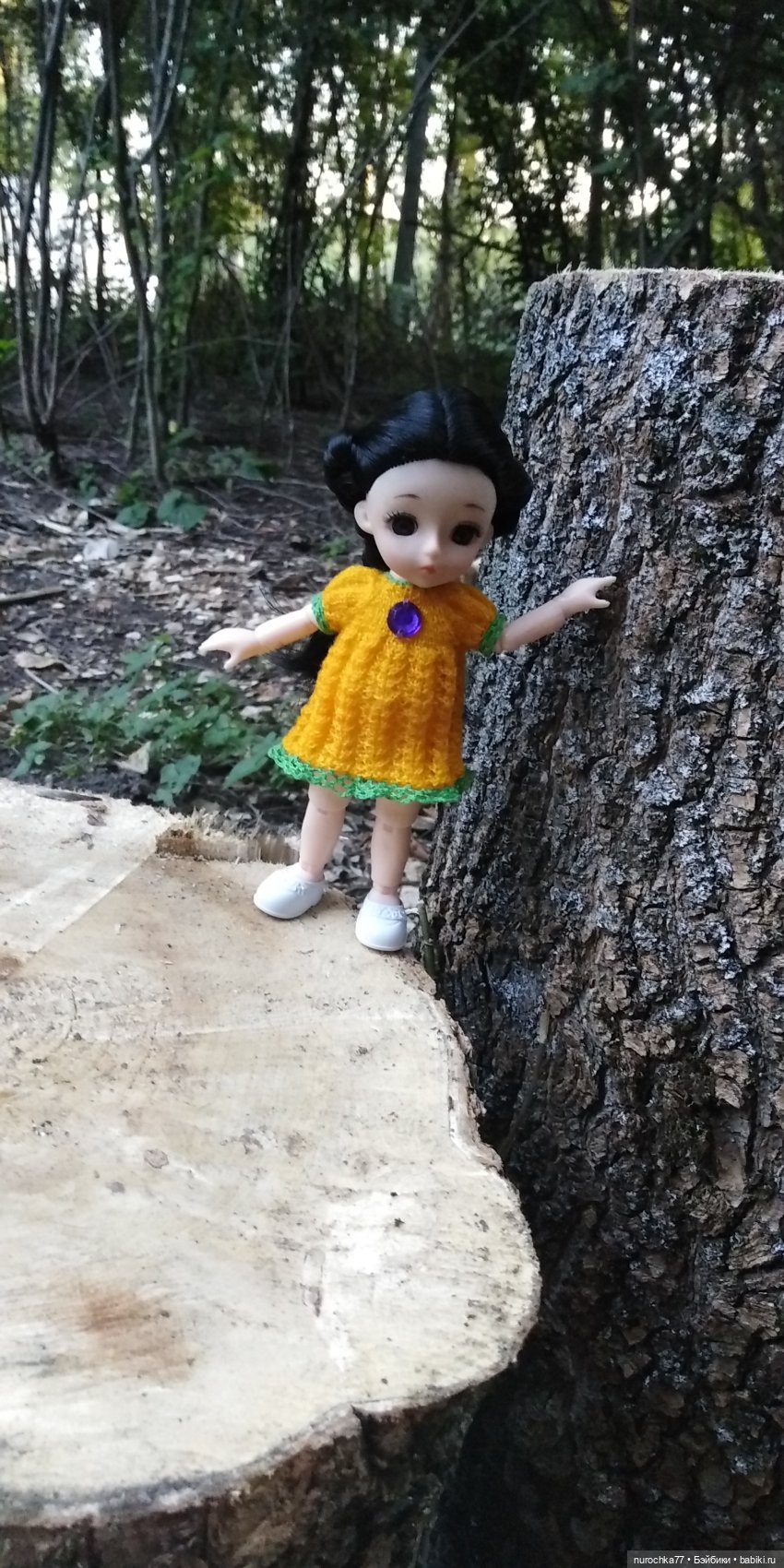 Прогулка малышек Баболи. Копытный пень и затаившаяся лягушка (фото 8)