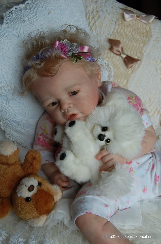 Ангелиночка, нежный ангелок, самая первая из тройняшек реборн (фото 8)