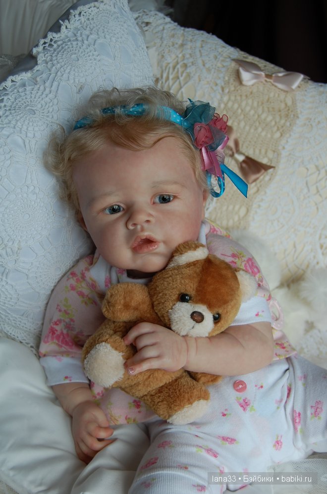 Ангелиночка, нежный ангелок, самая первая из тройняшек реборн (фото 4)