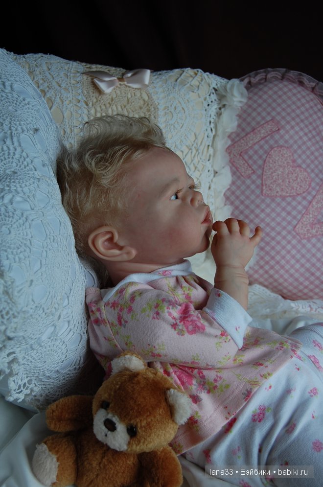 Ангелиночка, нежный ангелок, самая первая из тройняшек реборн (фото 3)