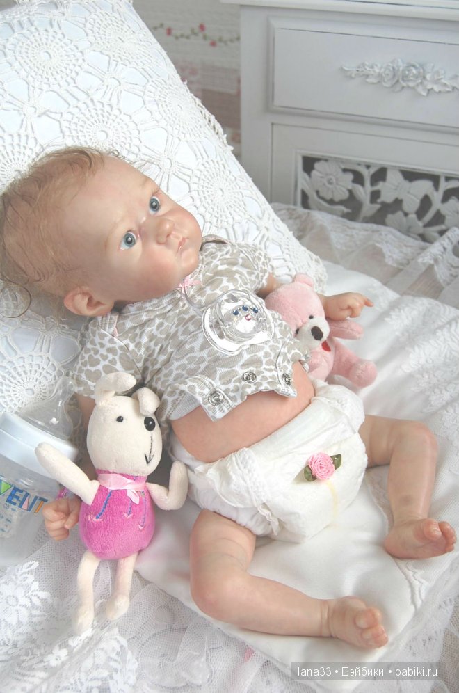 Забавный лопоушек реборн Лиззи | Бэйбики Забавный лопоушек реборн Лиззи