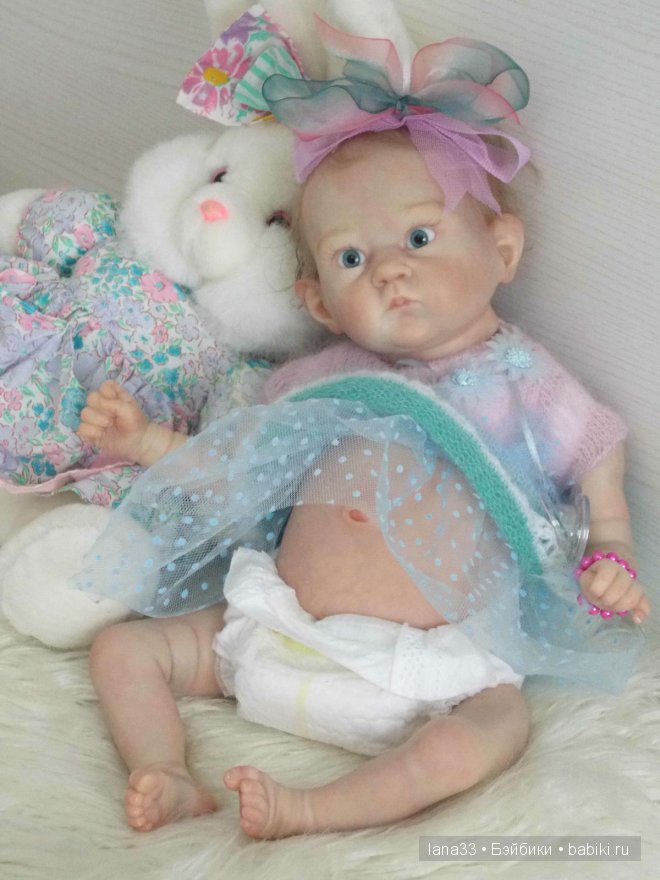 Забавный лопоушек реборн Лиззи | Бэйбики Забавный лопоушек реборн Лиззи
