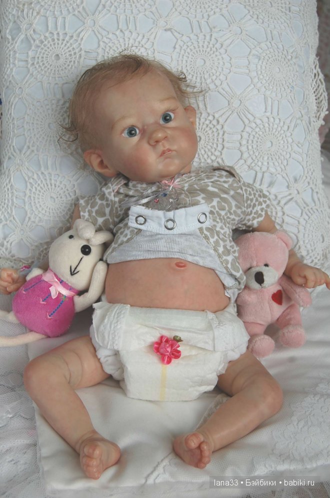 Забавный лопоушек реборн Лиззи | Бэйбики Забавный лопоушек реборн Лиззи