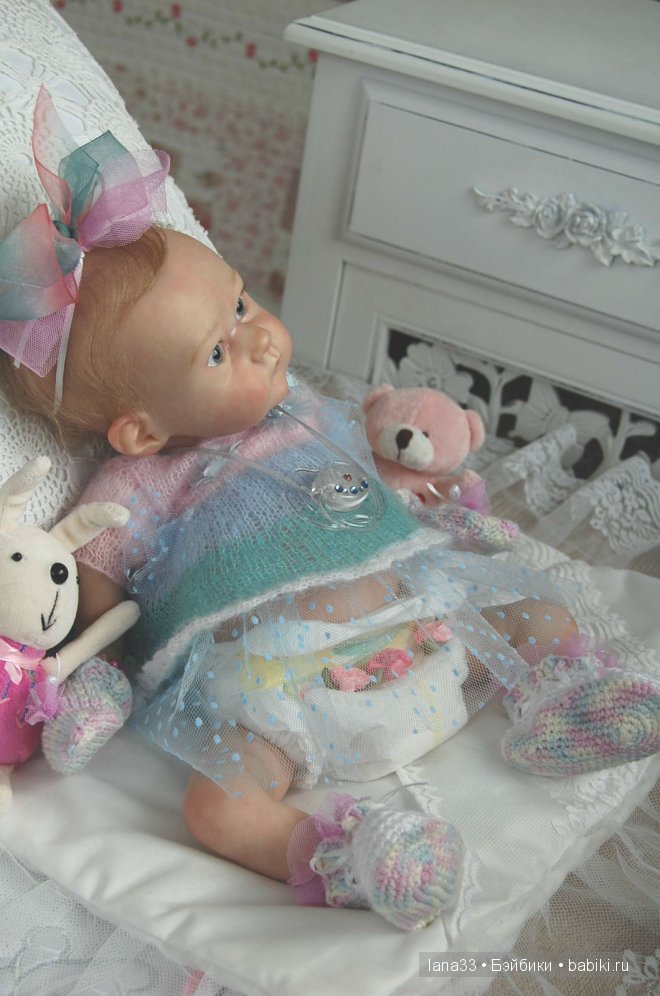 Забавный лопоушек реборн Лиззи | Бэйбики Забавный лопоушек реборн Лиззи