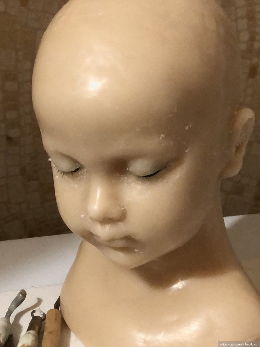 Процесс работы - воск | Бэйбики Процесс работы - воск — Авторские шарнирные куклы своими руками: лепка (фото 6)