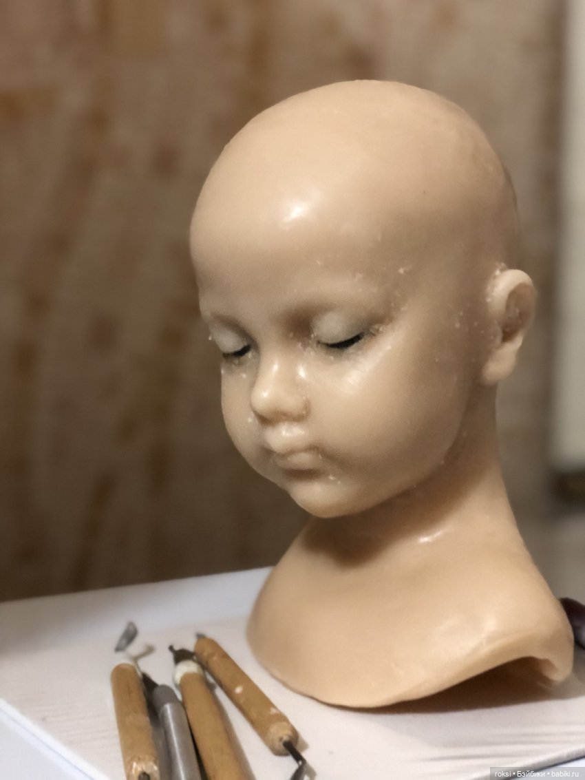 Процесс работы - воск | Бэйбики Процесс работы - воск — Авторские шарнирные куклы своими руками: лепка (фото 5)