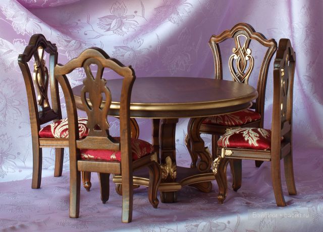 Обеденный гарнитур, Armati-Мебель для кукол.Стол, стулья