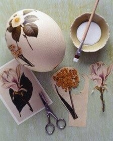 Декупаж пасхальных яиц.