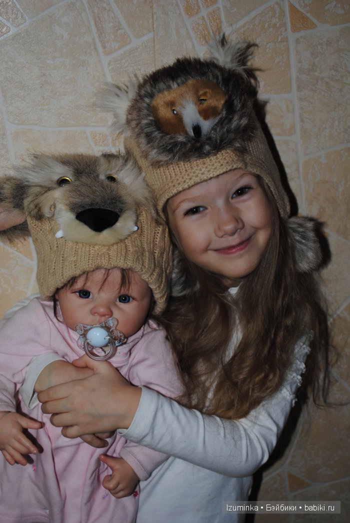 забавные шапочки для кукол и детей.