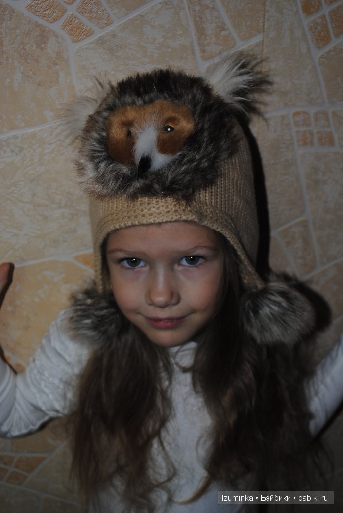 забавные шапочки для кукол и детей.