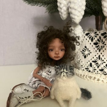 🌲🤗😸 Девочка и Котик