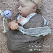 В процессе возрождения малышка Леви. Кукла реборн Анны Морозовой