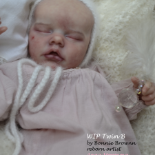 Твин В малыш в процессе рождения.КУкла реборн Анны Морозовой