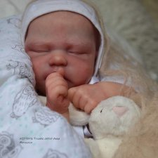 Роспись закончена, Трабл - фото в догонку. Кукла-реборн Анны Морозовой