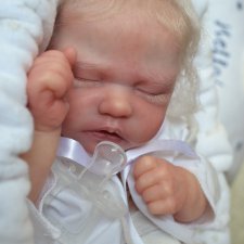 Трабл  малыш - белоснежное создание. Кукла-реборн Анны Морозовой