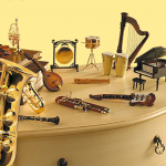 Музыкальные инструменты для кукольного домика 1/12