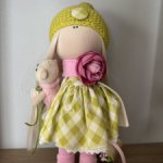 Весенняя нежность- авторская текстильная кукла