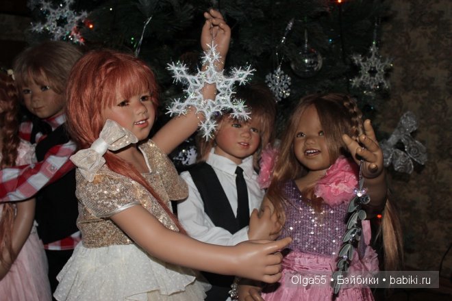 Рождественская фотосессия Фиммидеток. Куклы Annette Himstedt
