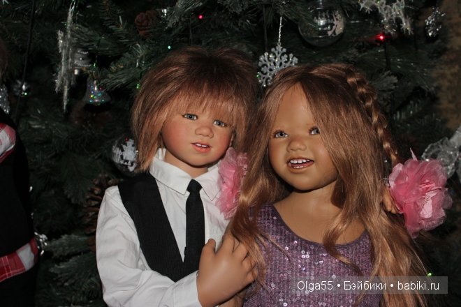 Рождественская фотосессия Фиммидеток. Куклы Annette Himstedt (фото 7)