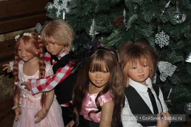 Рождественская фотосессия Фиммидеток. Куклы Annette Himstedt (фото 5)