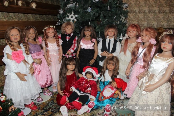 Рождественская фотосессия Фиммидеток. Куклы Annette Himstedt (фото 2)