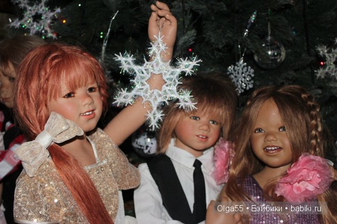 Рождественская фотосессия Фиммидеток. Куклы Annette Himstedt