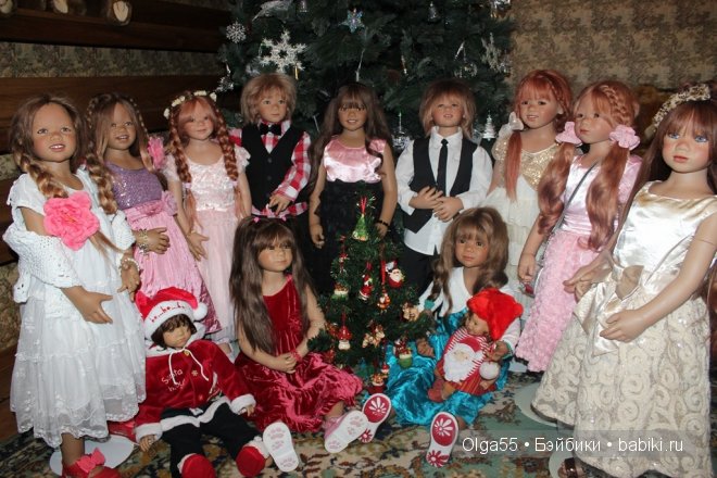 Рождественская фотосессия Фиммидеток. Куклы Annette Himstedt