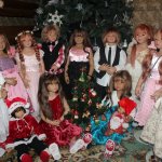 Рождественская  фотосессия  Фиммидеток. Куклы Annette Himstedt