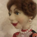 Новенькая рукоделка - валянная кукла из шерсти