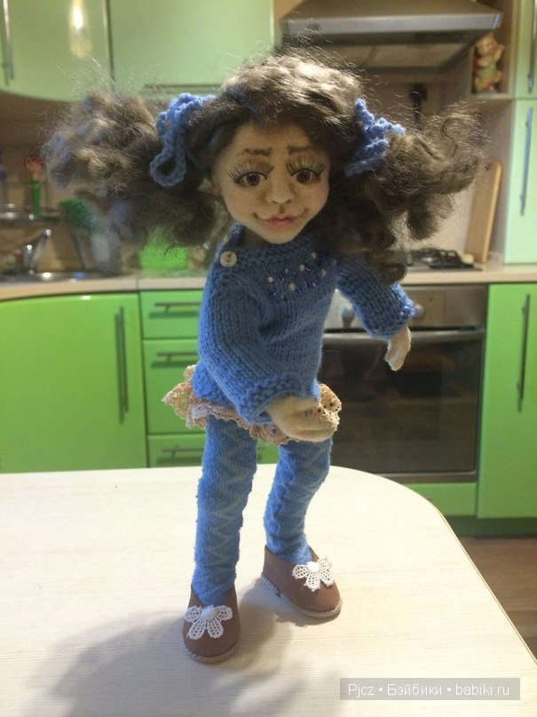 Девочка-старушка — Авторские куклы из шерсти (валяние): сухое (фото 2)