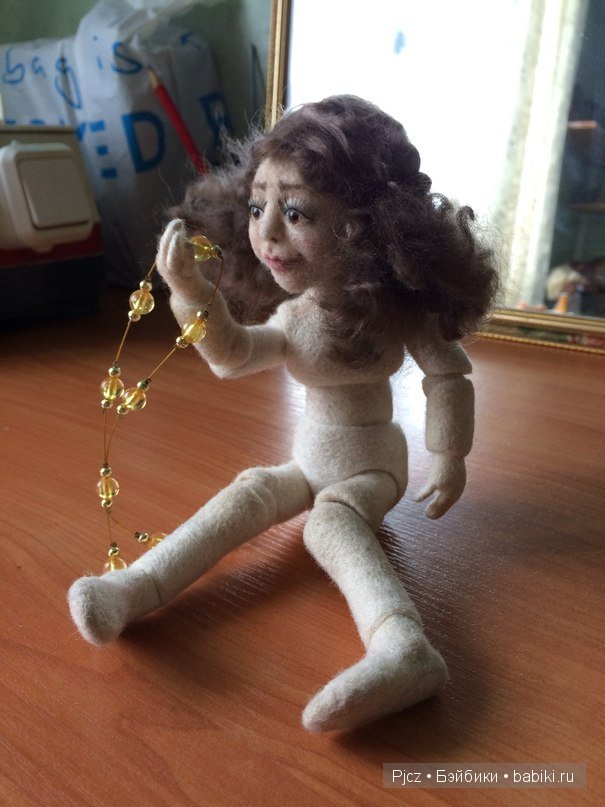 Девочка-старушка — Авторские куклы из шерсти (валяние): сухое