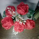 Цветы из бисера.