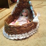 Кроватка для куклы Рапунцель