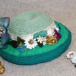 "Ромашковое поле" (шляпка для кукол gotz)