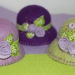 Шляпки из войлока для кукол