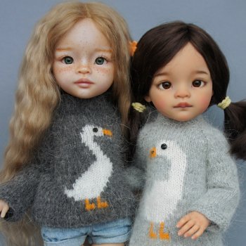 Маленькая вязальщица и ее гусики