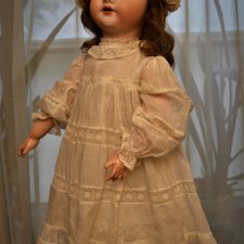 Французская антикварная ходячая кукла SFBJ. Рост 55 см.