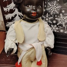 Антикварная кукла K&W Германия. Негритенок