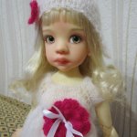 Белая розочка. Кукла Kaye Wiggs