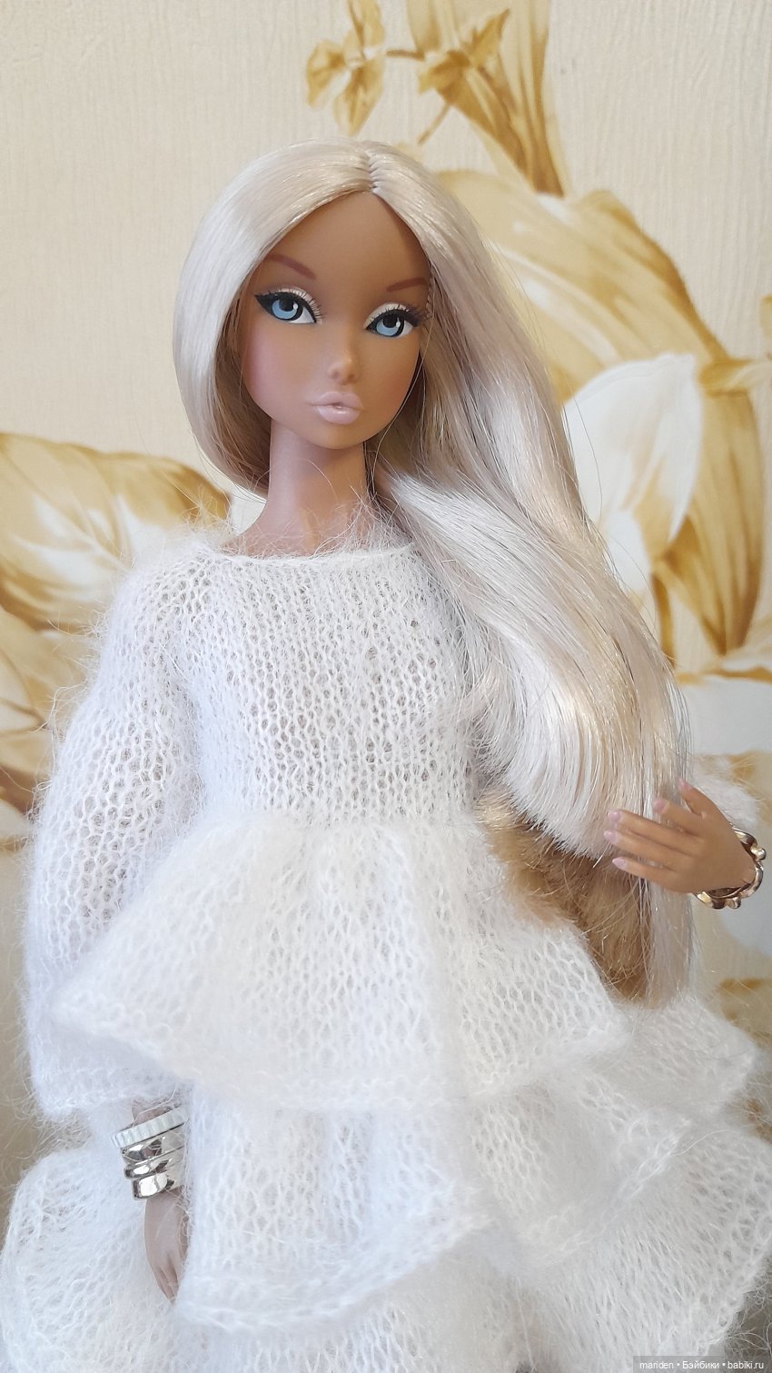 Платье с воланами тоже из кид-мохера