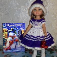 Новогодний наряд для кукол Paola Reina и других