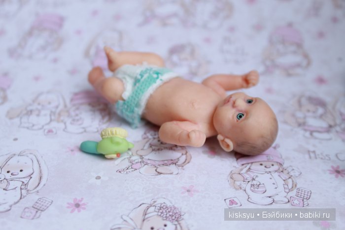 Зеленоглазый мальчик. Ооак кукла ручной работы из полимерной глины