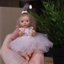 Малышка с хвостиком. Авторская кукла
