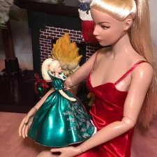 Елочные украшения, игрушки для кукол, настольные куклы - мини-версии кукол Барби