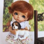 Лола и её любимчик щенок