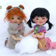 Преордер на Twinkles Giggi в цветах крем и санкиссед от Meadow dolls