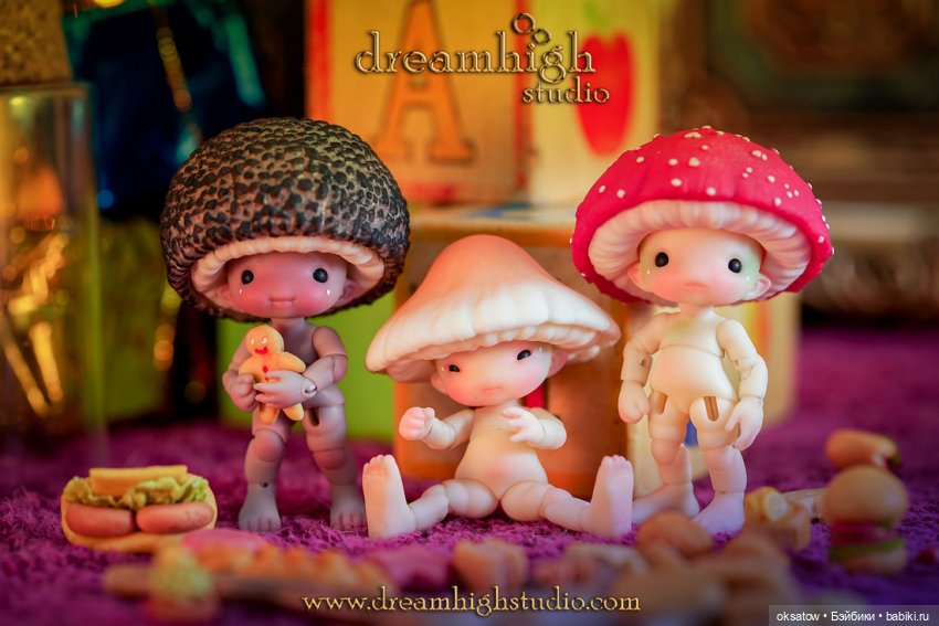 Преордер на малышей-грибочков Truffle и Shimeji от DreamHigh Studio